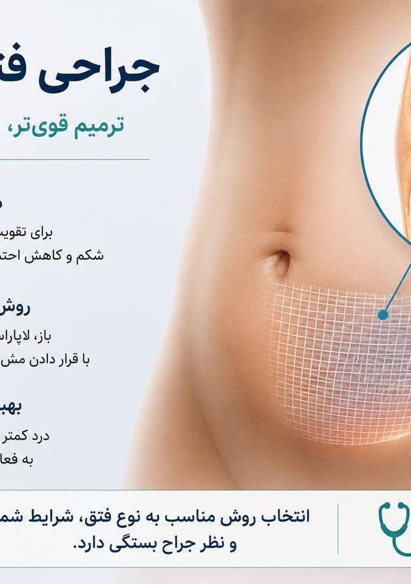 جراحی فتق با مش و ترمیم دیواره شکم